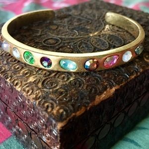 J. Crew Multi Color Rhinestone Bangle Bracelet